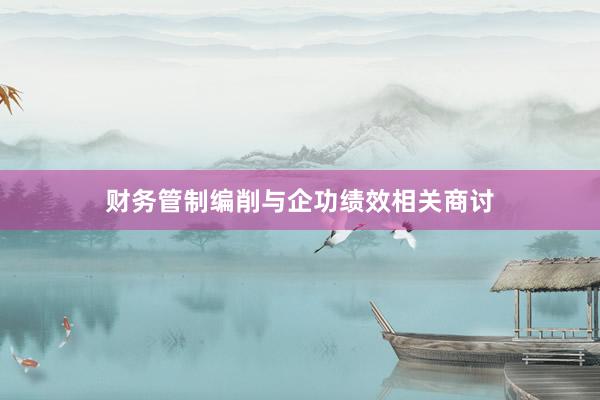 财务管制编削与企功绩效相关商讨